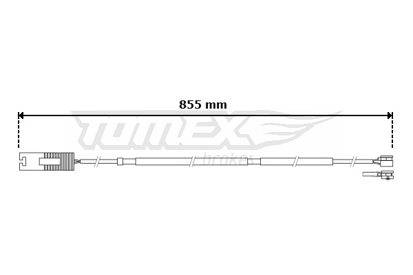 Výstrażný kontakt opotrebenia brzdového oblożenia TOMEX Brakes